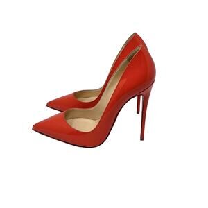 Christian Louboutin So Kate Orange Shoes Pumps 120MM Size 37.5